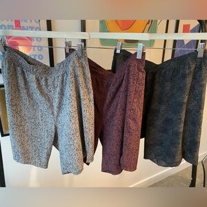 Zella By Nordstrom Bundle Of 3 Gym Active Shorts Stretch Wild Prints Medium